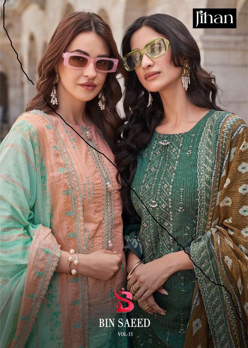 PRESET BIN SAEED LAWN COLLECTION VOL -  13  Open Pic by JIHAN 
